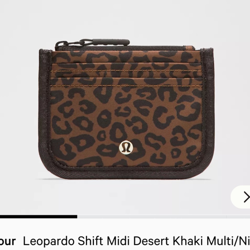 Rare! Lululemon True Identity Leopard Print Card Case